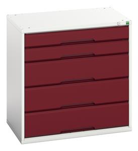 16925112.** verso drawer cabinet with 5 drawers. WxDxH: 800x550x800mm. RAL 7035/5010 or selected